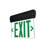 Nora Lighting Surface Adj. LED Edge-Lit Exit Sign, 6in Green Ltr., Double Face / Mirrored Acrylic, White Housing NX-812-LEDGCB